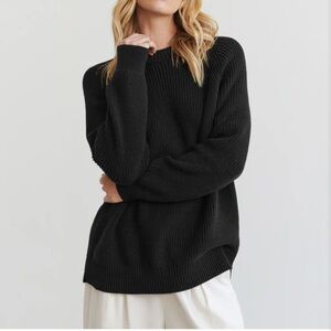 Jenni Kayne oversized cotton fisherman Knit Sweater